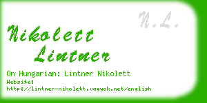 nikolett lintner business card